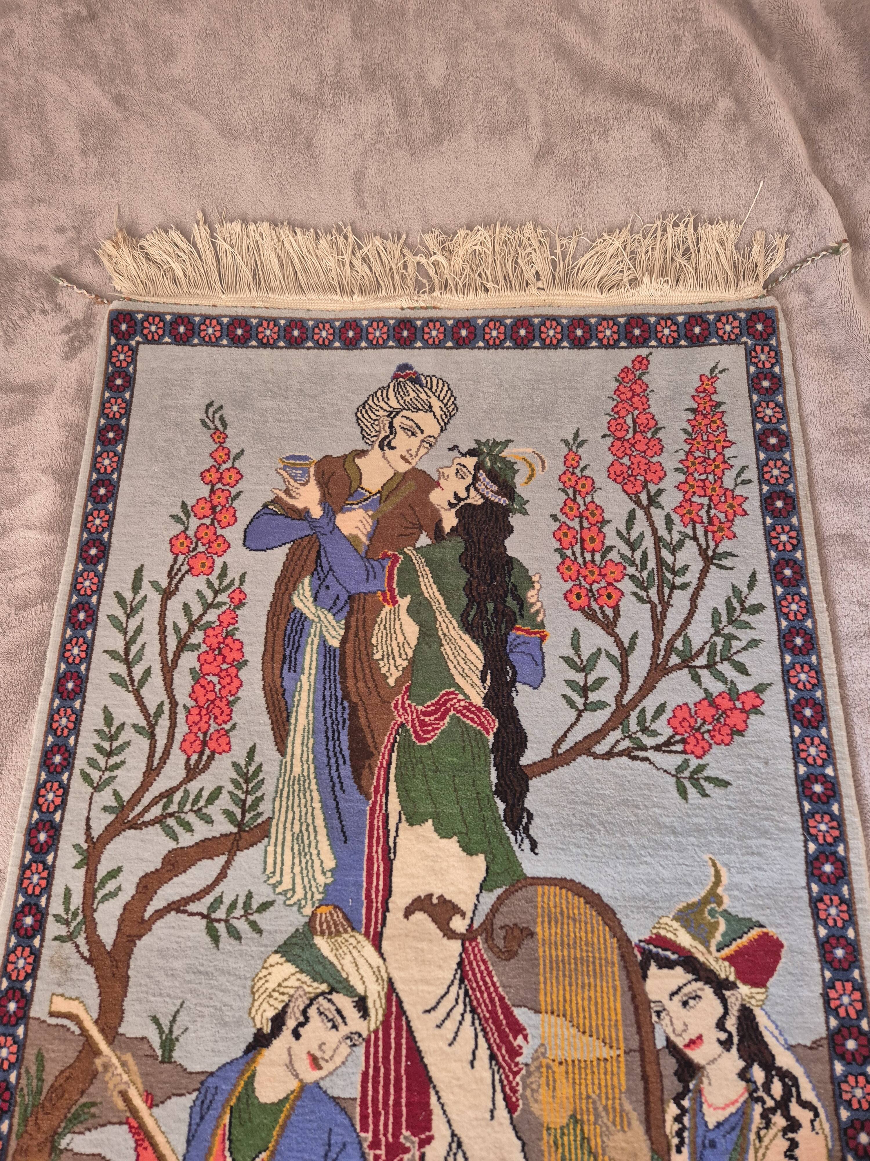 Table Tabriz Carpet Gallant Scene 70x107 – The Lovers