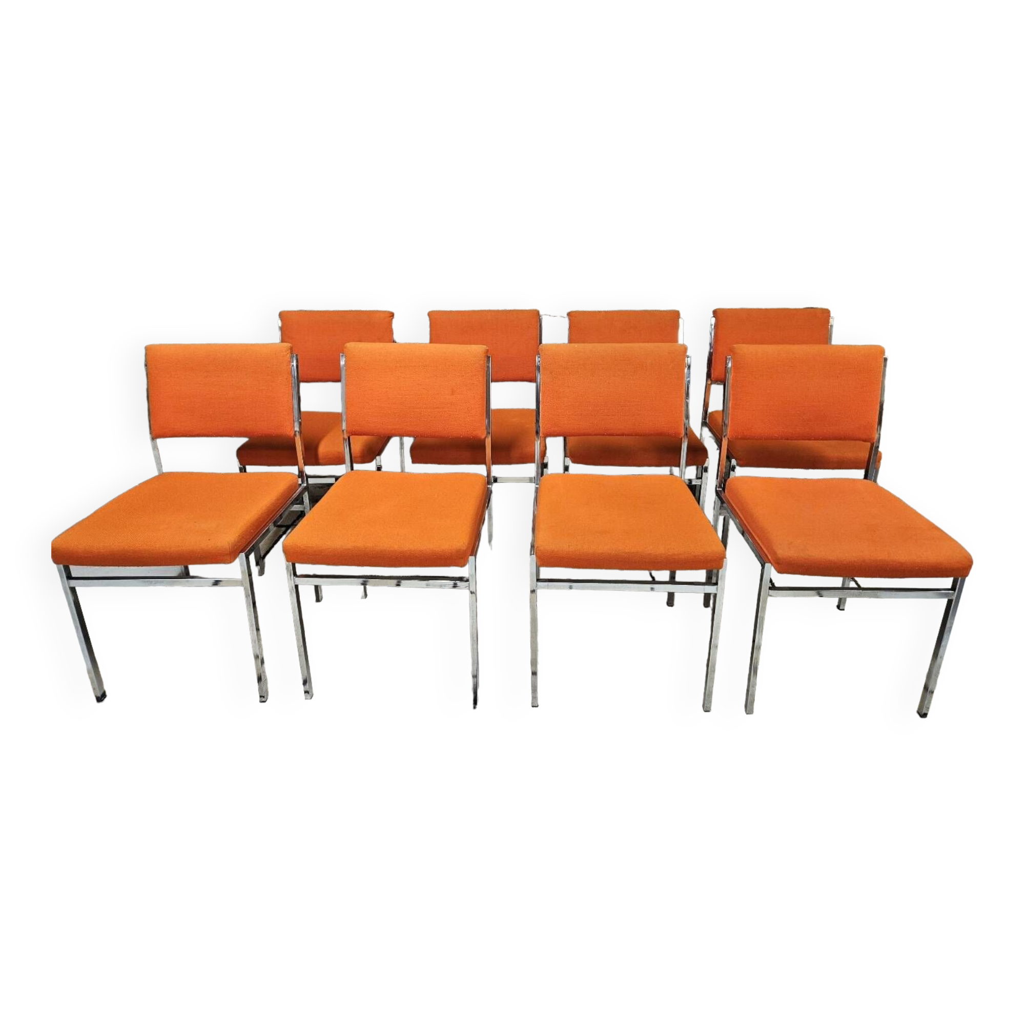 Lot de 8 chaises fauteuil 1970"