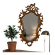 Miroir mural vintage style baroque / rococo avec cadre en bois