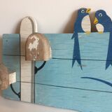 Coat rack with vintage swallows