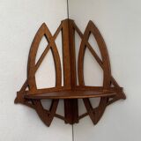 Pair of wall corner shelves, art deco