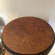 Massive brutalist wooden stool