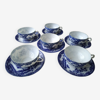 6 japanese porcelain coffee or tea cups