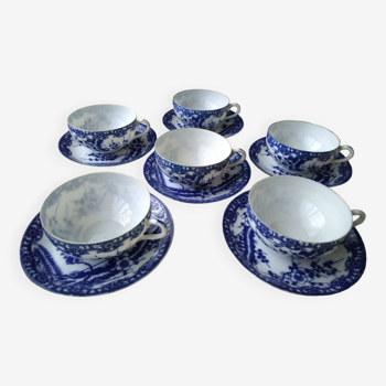 6 tasses à café ou thé en porcelaine du japon