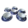 6 japanese porcelain coffee or tea cups
