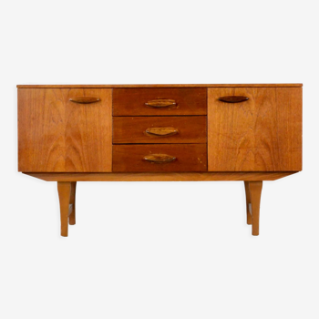 Enfilade en teck de style danois du milieu du siècle, vintage moderne danois scandinave