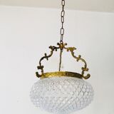 Brass ball chandelier