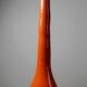 Bright orange mid-century decorative bottle lamp base glazed pottery.