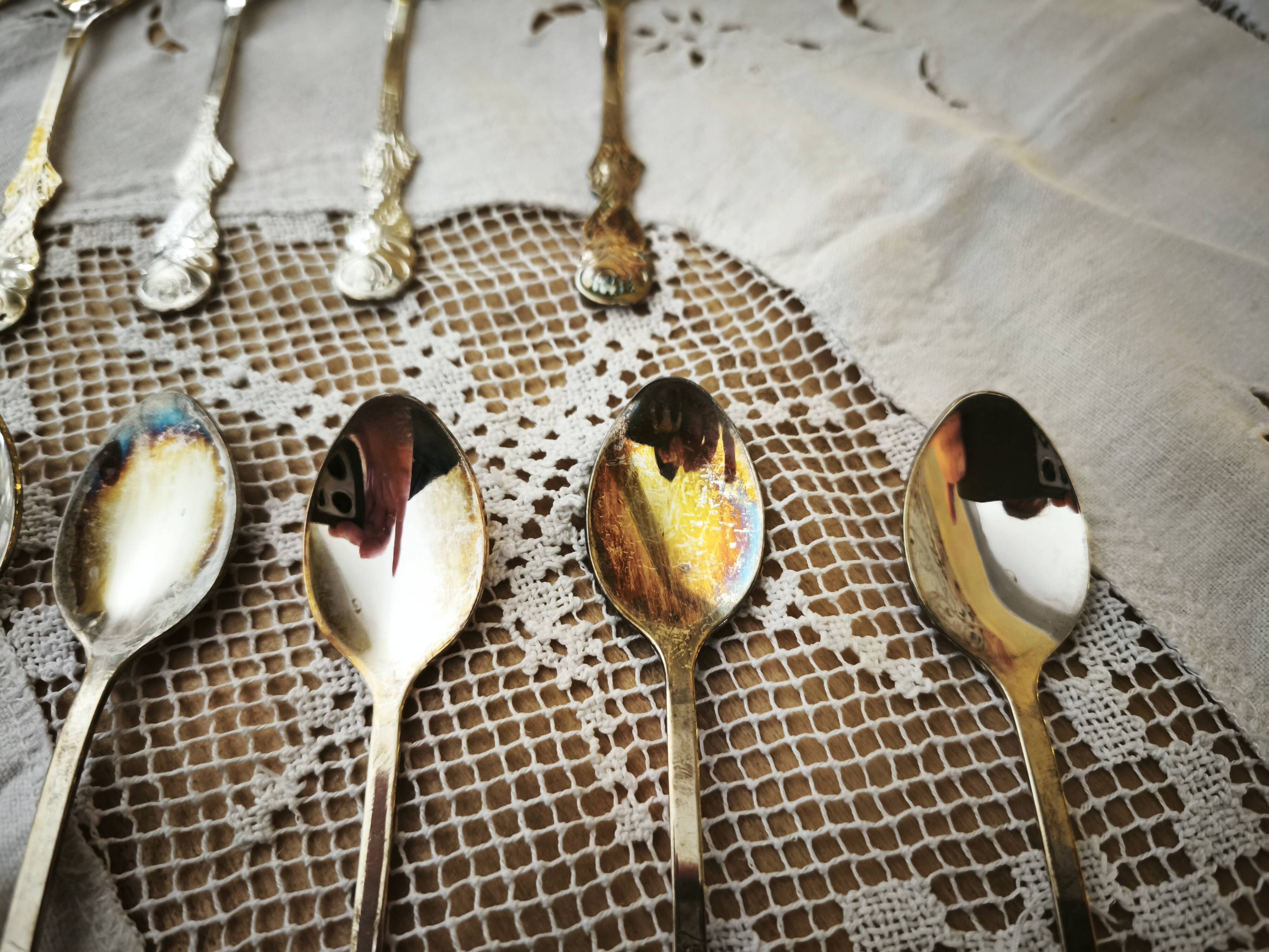 Set of 12 vintage silver-plated teaspoons