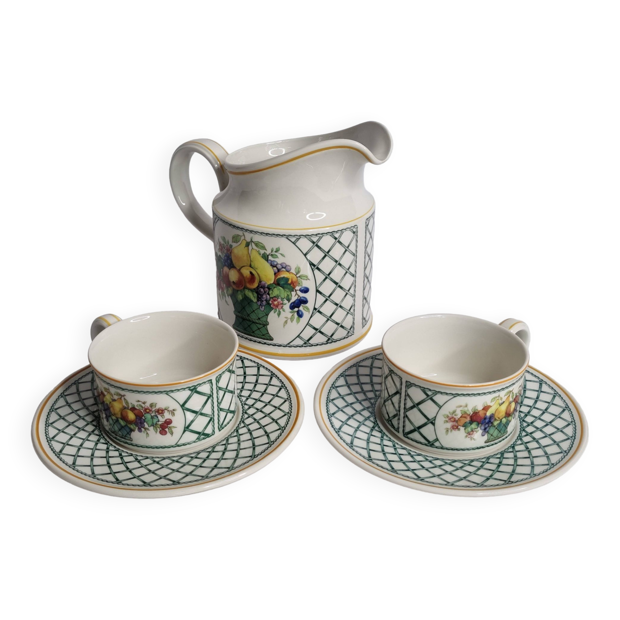 Vintage drink service, "Basket" model by Villeroy & Boch