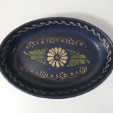 ancien plat en terre cuite vernissée