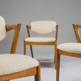 Dining Chairs Model 42 in Teak, Kai Kristiansen for Schou Andersen, 1960s,