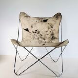 Armchair "Papillon" in chromed steel by Gavina Spa, Italy 70s