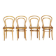 Set of 4 Kohn bistro chairs no. 30 from 1910, wooden seat