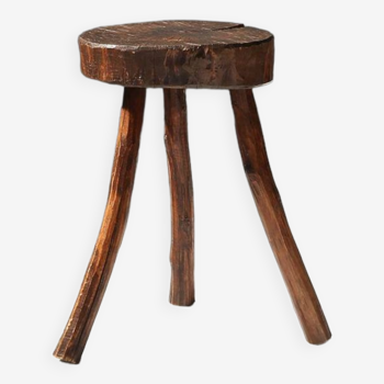 Rustic wooden stool 19th century