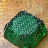 Luminarc vintage green glass ashtray