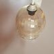 Suspension vintage verre legerement fumé ambré