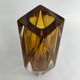 Yellow art glass vase by Flavio Poli for Murano