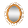 Mirror rattan sun 45 x 36 cm