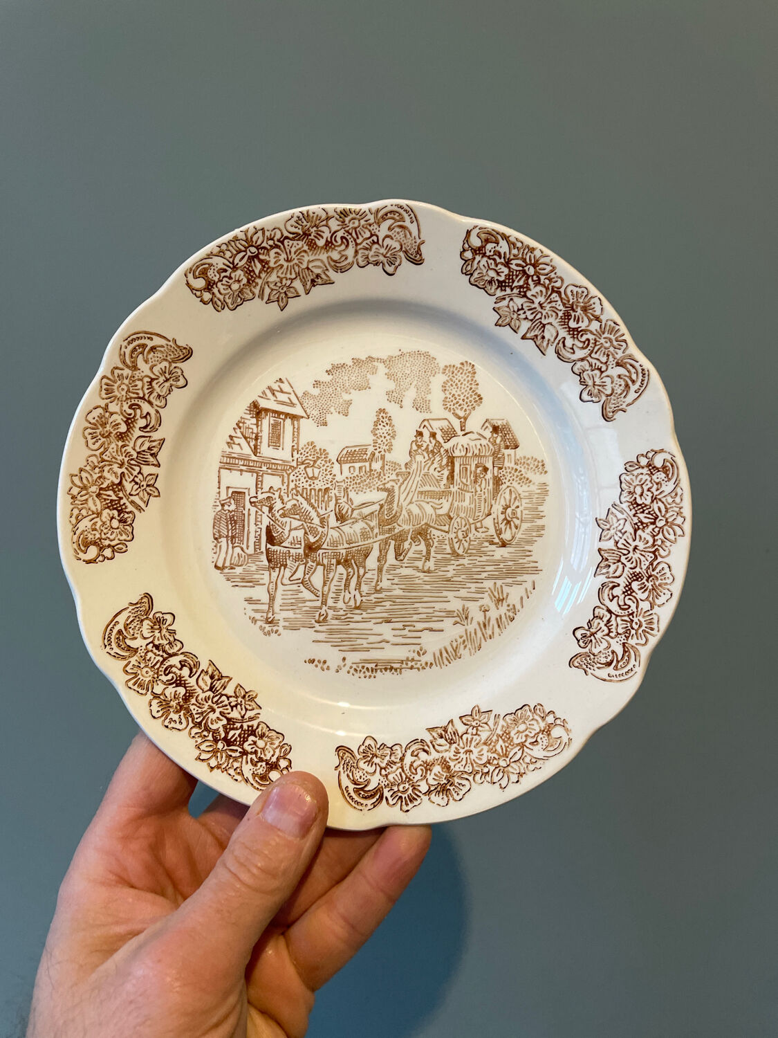 Set of 6 dessert plates Sarreguemines France