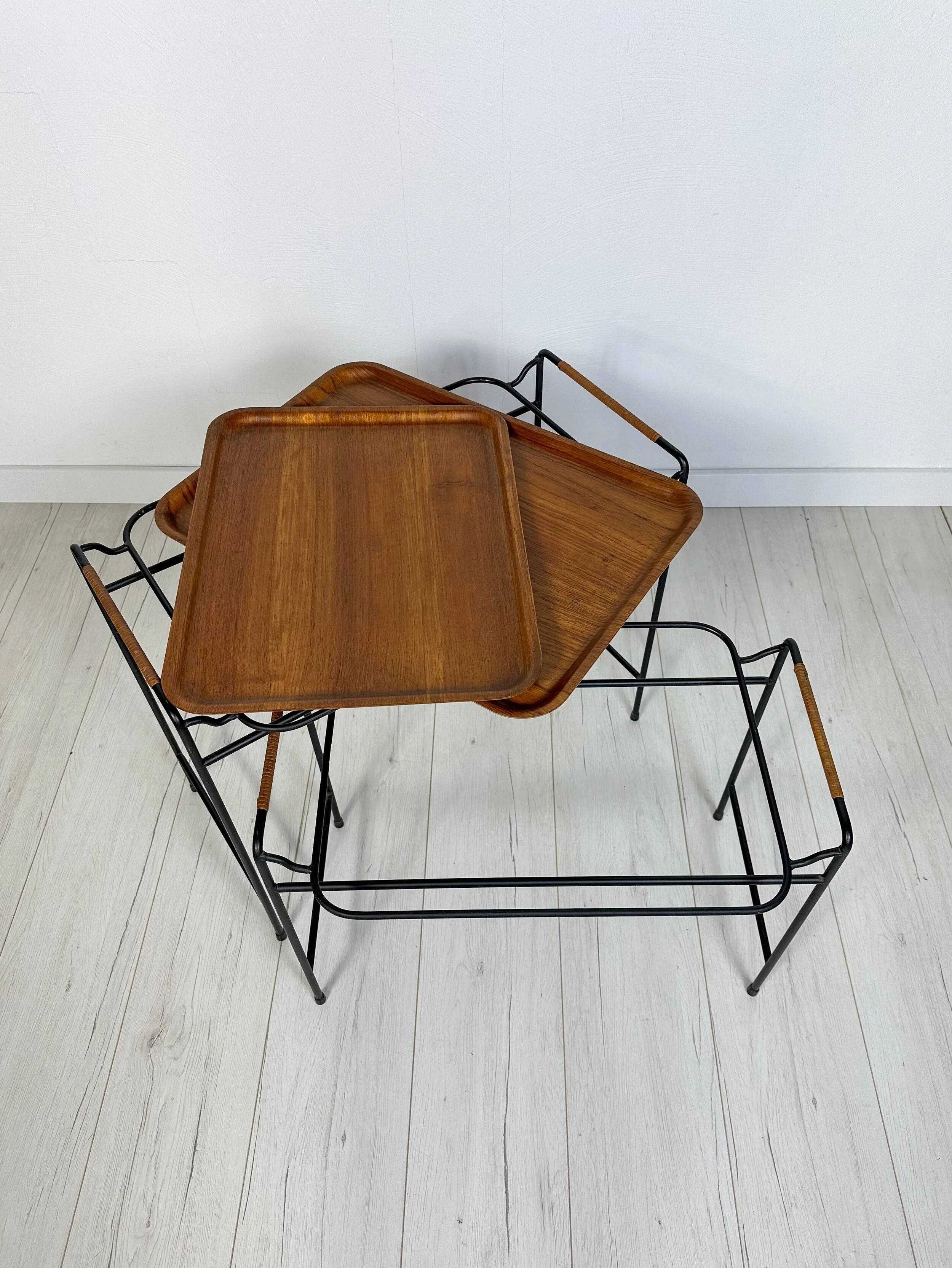 1960s Vintage Danish Teak Nesting Tables by Silva