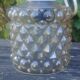 A 70s-vintage amber molded glass "bubble" pendant/lamp