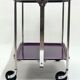 Rolling folding table bar laminate color violet - textable platex