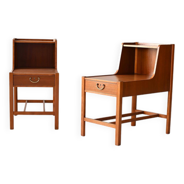 1960s Scandinavian double-top bedside tables