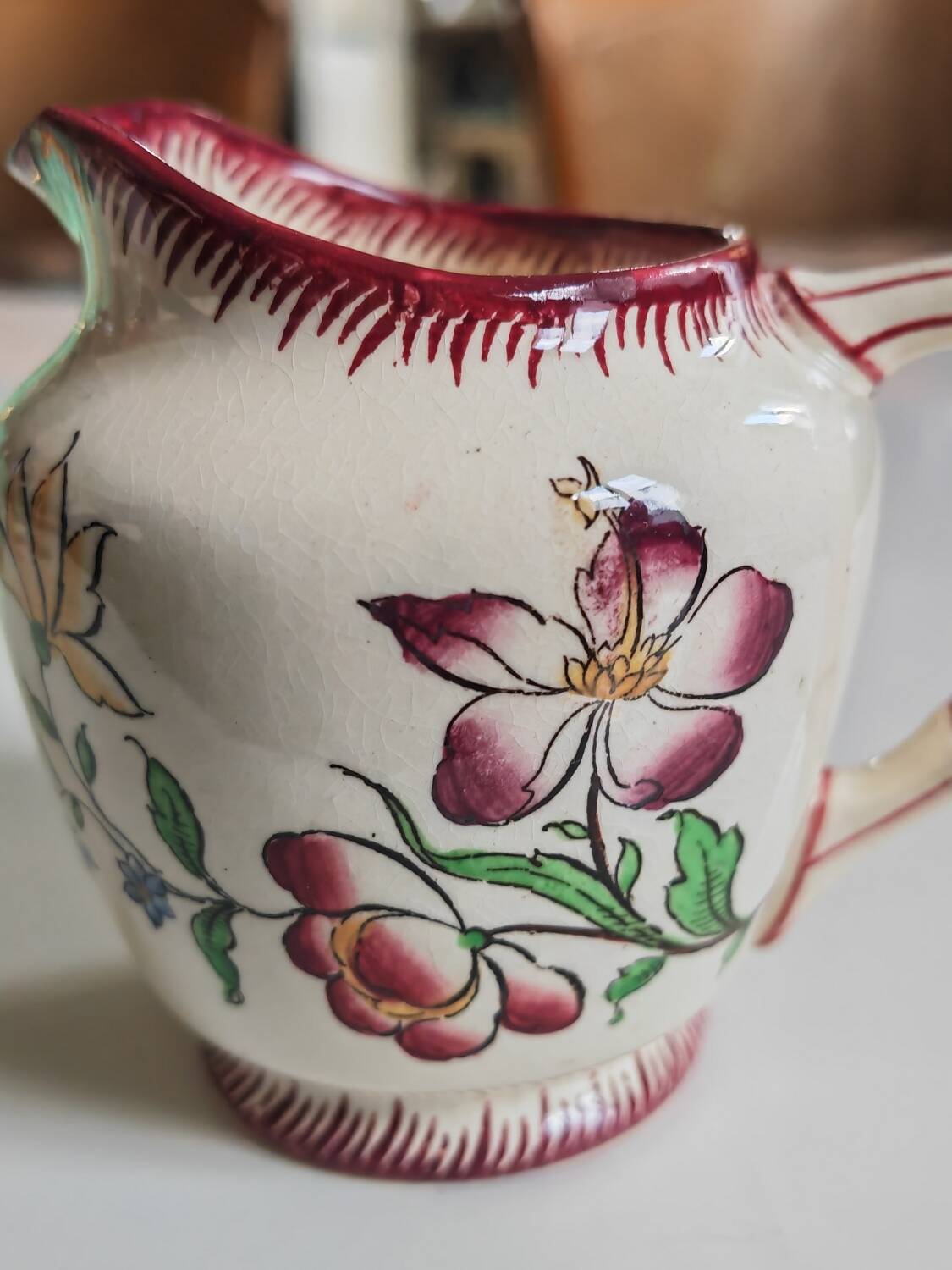 Sarreguemines milk jug