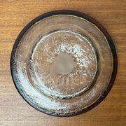 Modern mid-century glass bowl by Pertti Santalahti for Humppila, Finland, 1960s.