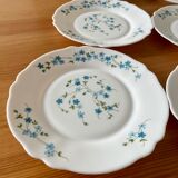 Vintage forget-not dessert plates