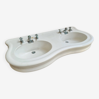 Antique washbasin double sink ceramic