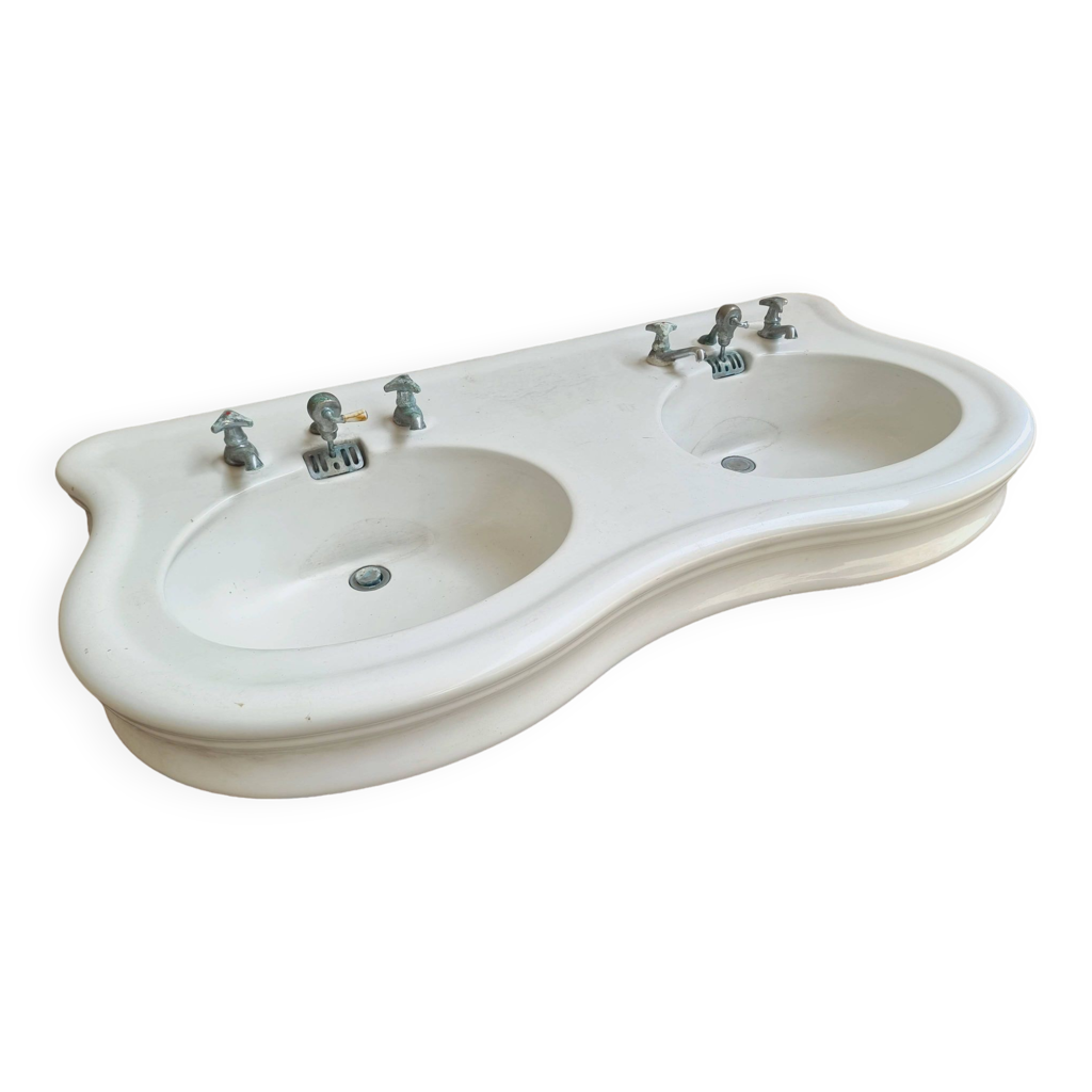 Meuble Double Vasque Palazzo INT – Style Antique Blanc – 100 Cm – Neuf