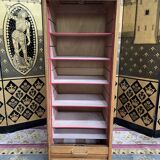 Oak notary curtain filing cabinet