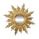 Large Wooden Sun Mirror Sunburst Deknudt Gold Leaf 70cm