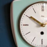 Vintage ceramic clock silent wall clock "Elbor green celadon"