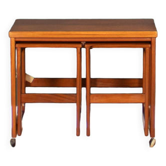 Retro Teak 1960s Mcintosh Nest Of 3 Tables Coffee Tables