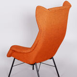 Fauteuils orange tchèques du milieu du siècle, années 1960