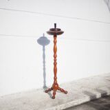 Vintage ashtray, ashtray on tripod wooden foot, push ashtray, tripod ashtray