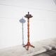 Vintage ashtray, ashtray on tripod wooden foot, push ashtray, tripod ashtray