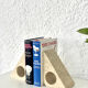 Paire de serres livres en travertin