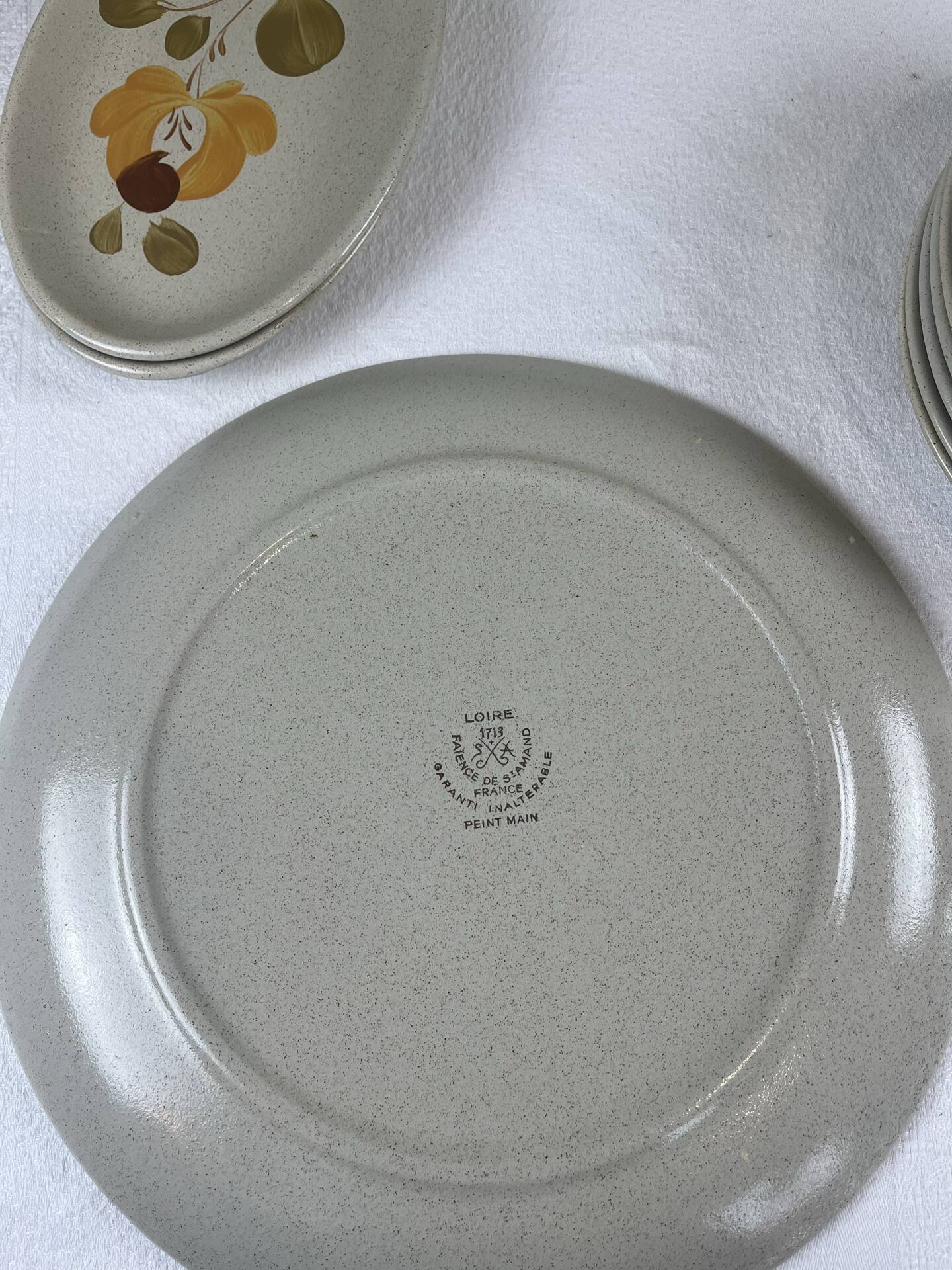 Hand-painted stoneware service