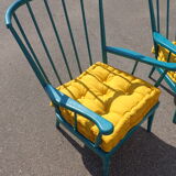 Paire de fauteuils Baumann éventails