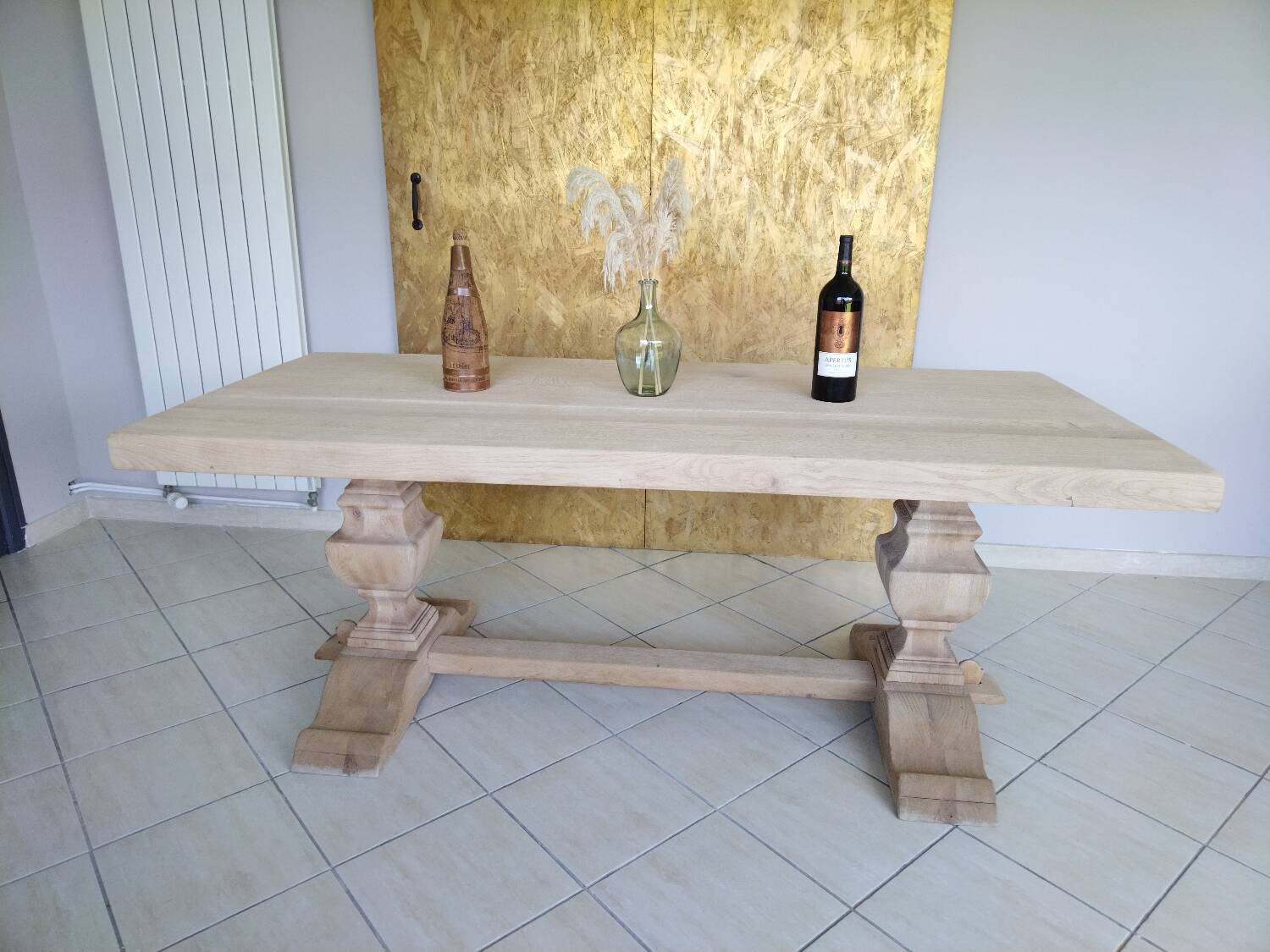 Renovated oak monastery table