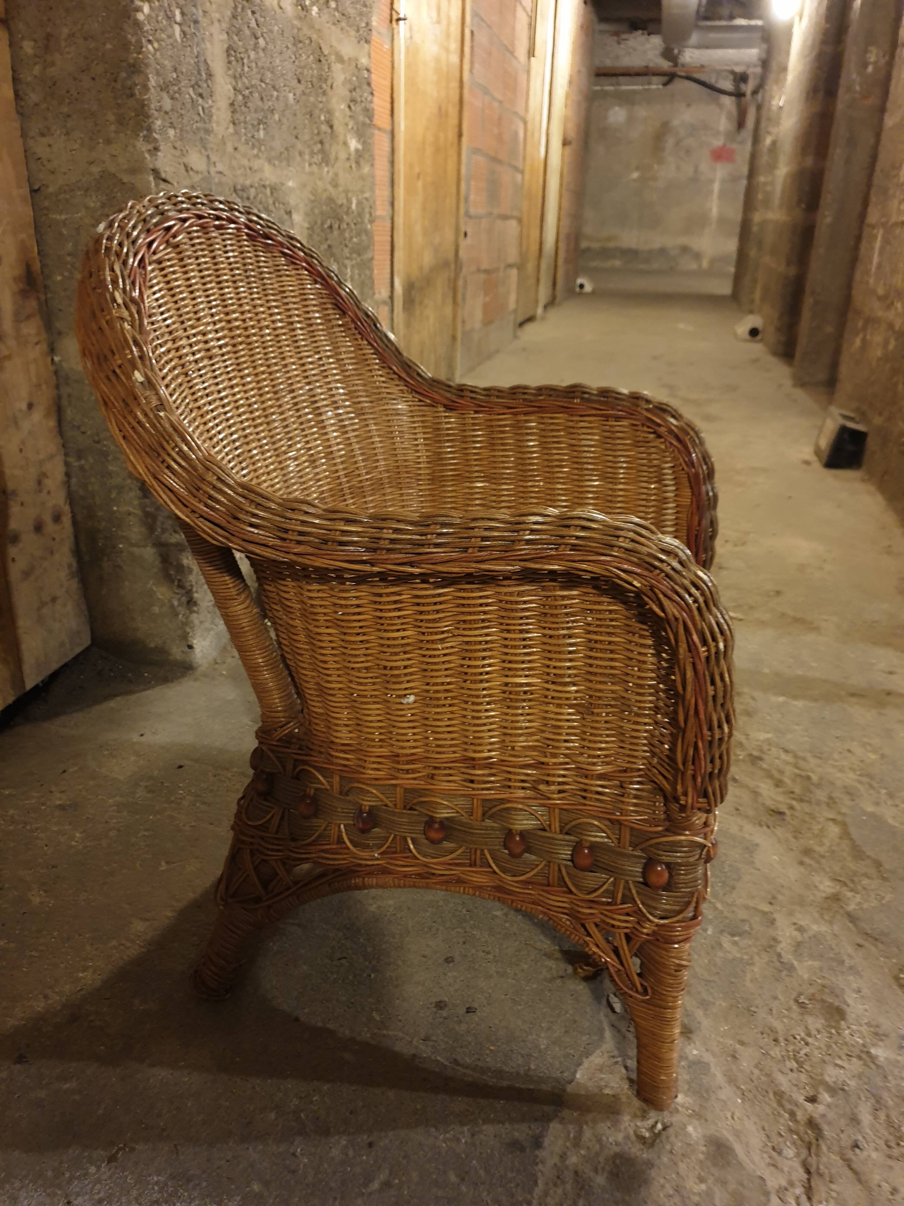 Children's rattan armchair