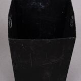 Gold on Black Art Deco Jardiniere with craquelure Japan