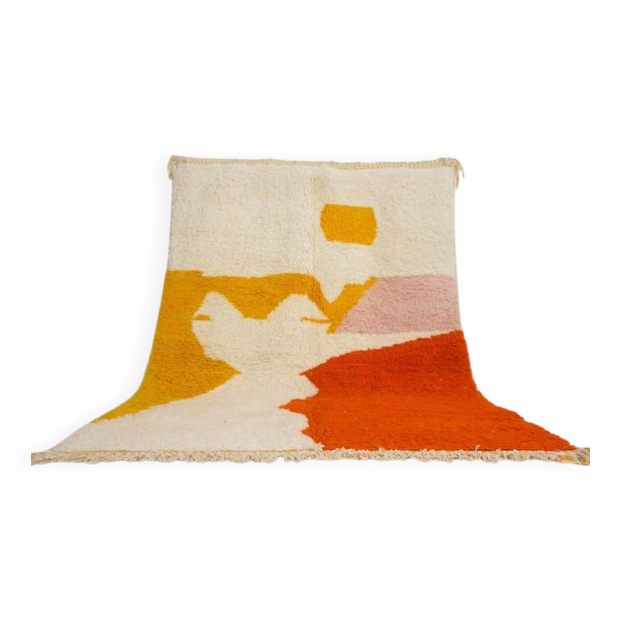 Traditional handmade Beni Ourain rug