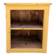Low storage unit in saffron yellow wood – Canadian handcrafted.