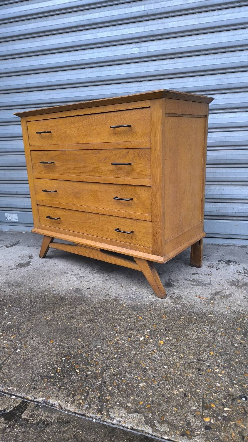 1960 compass foot chest of drawers