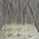 Set of 6 orangeade glasses in ribbed glass